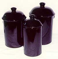 Selection of upright glazed ceramic cookie jars