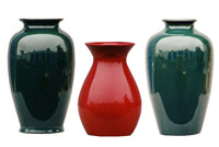 A selection of ceramics vases, suitable for flower arrangements and single flowers or buds